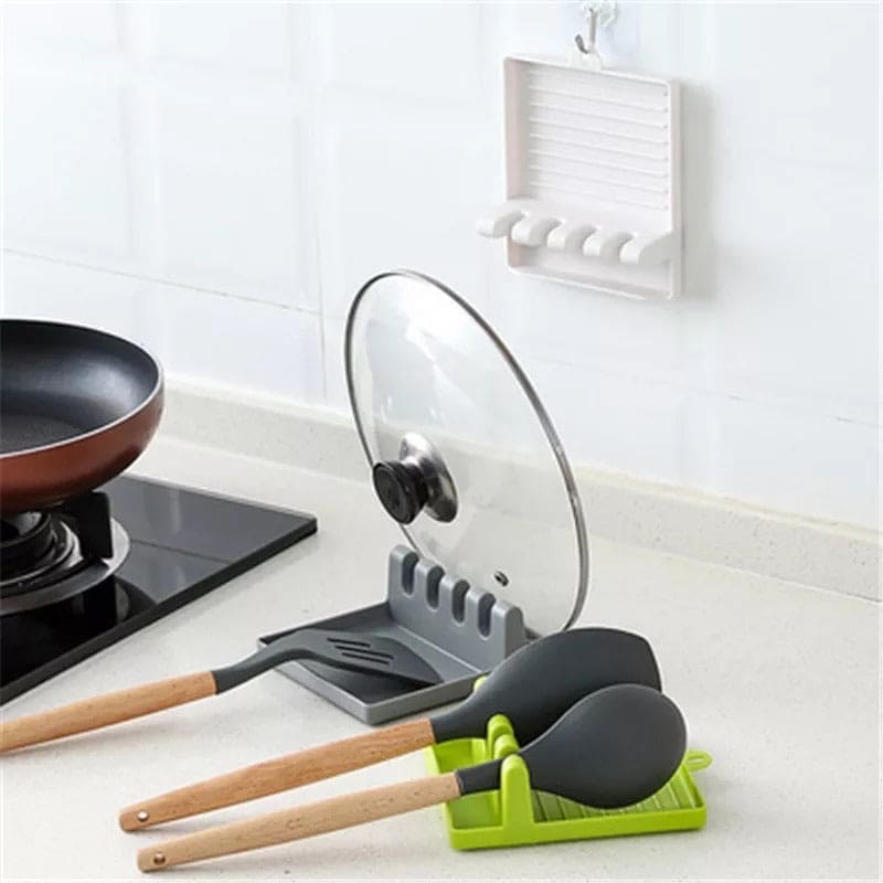 4 Step Spoon Holder for Kitchen Utensils, Pot Lid Holder Stand for Kitchen, Multifunction Kitchen Cooking Display Rack 4 Step Spoon Holder for Kitchen Utensils, Pot Lid Holder Stand for Kitchen, Multifunction Kitchen Cooking Display Rack